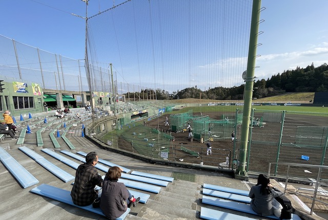 バファローズ春季キャンプ中のSOKKENスタジアム