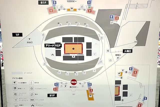 代々木第一体育館の会場案内図