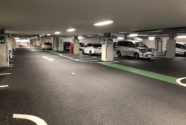 べっぷアリーナの駐車場