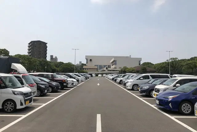 大洲総合運動公園の第二駐車場