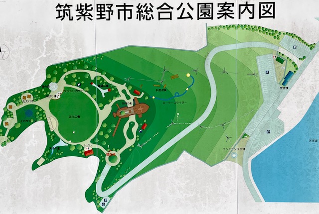 筑紫野市総合公園の案内図