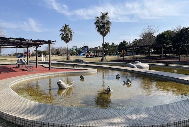 干潟よか公園のじゃぶじゃぶ池