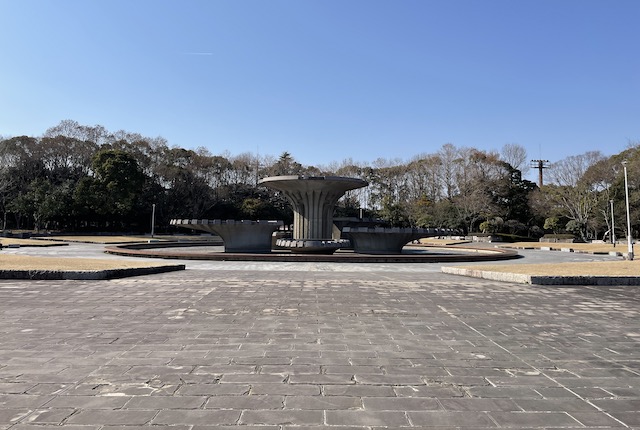 春日公園の噴水広場