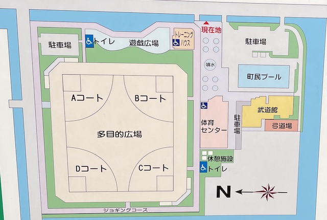 スポーツパーク川副の案内図