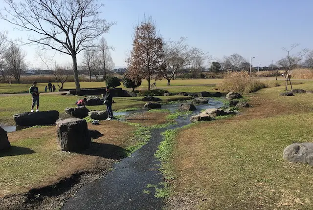 江津湖広木公園の湧水広場