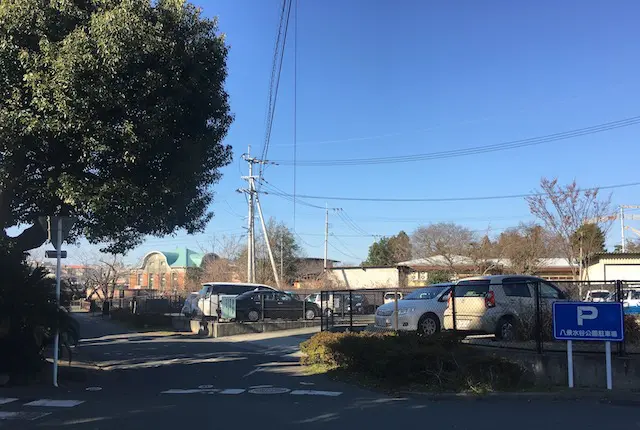 八景水谷公園の駐車場