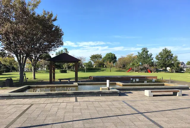 いぐさの里公園の噴水広場