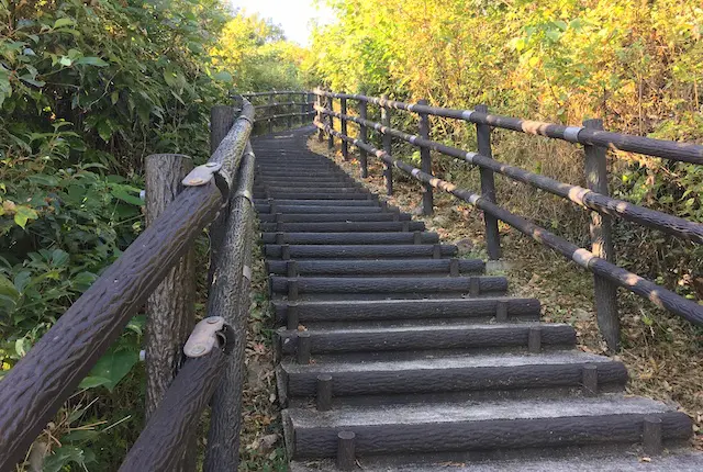 石神山展望所の階段