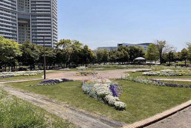 アイランドシティ中央公園のグリーナリー花壇