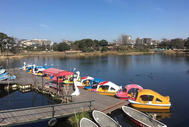 上江津湖のボート乗り場