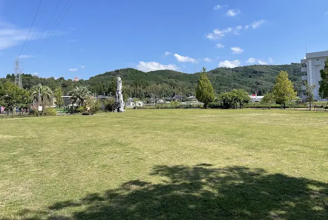 恐竜公園の芝生広場