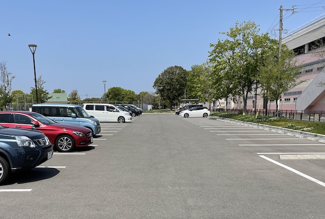 大井中央公園の駐車場