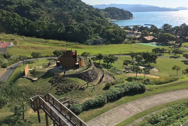 芦北海浜総合公園の展望広場からの眺め