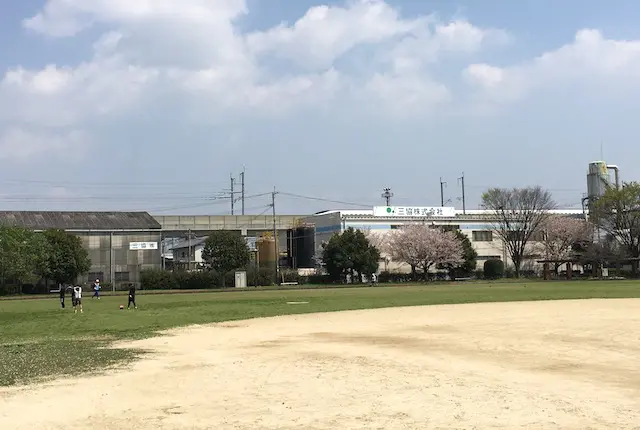 蓮台寺公園から見える新幹線