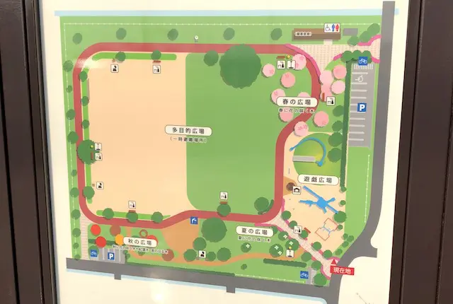 龍峯やまびこ公園の案内図