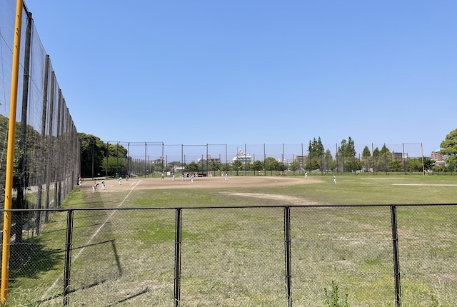 西南杜の湖畔公園の野球場