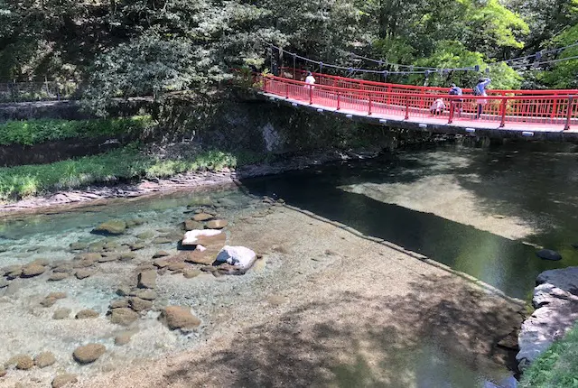 菊池渓谷の赤橋