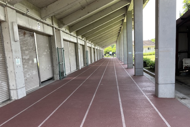 国分運動公園陸上競技場の走路