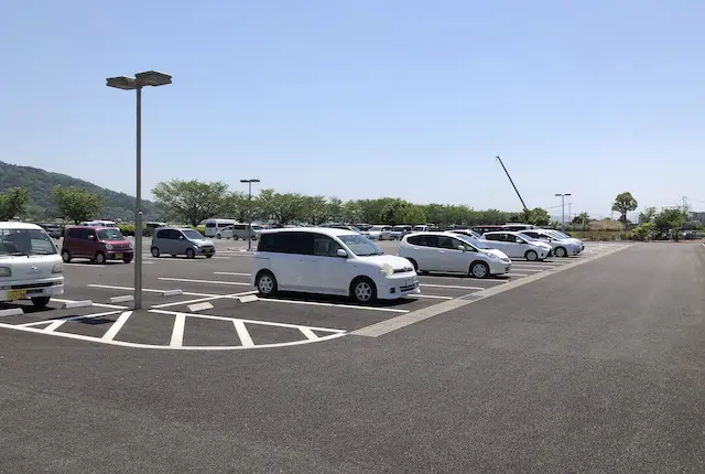 益城町総合運動公園の駐車場