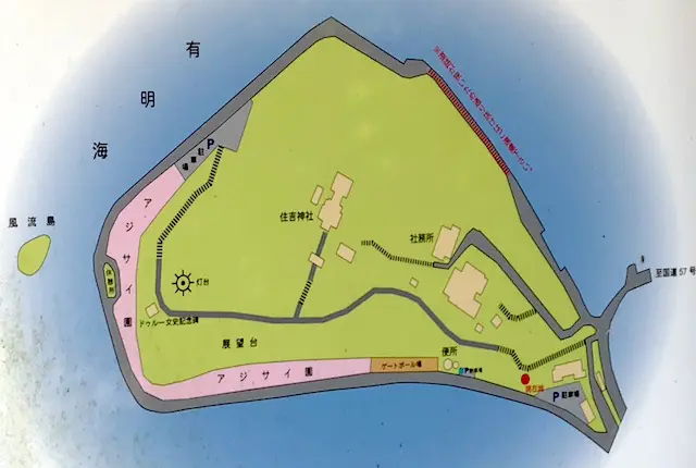 住吉自然公園の案内図