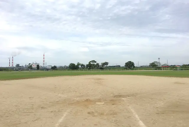 球磨川河川緑地公園のソフトボール場A