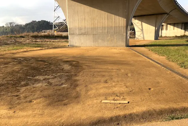 みらい大橋公園の投球練習場