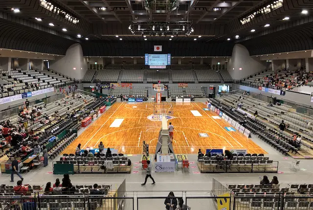 バスケ仕様の広島サンプラザホール