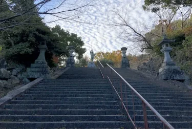 本妙寺公園（熊本市西区）城下を一望できる加藤清正像