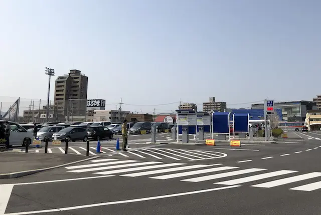 松江市北公園の駐車場