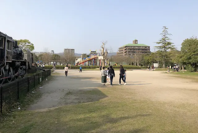 松江市北公園の展示広場