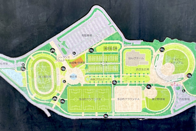 生目の杜運動公園の案内図