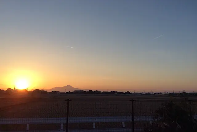 中島中央公園の夕日