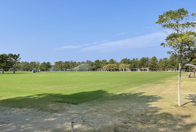 吹上浜海浜公園の天然芝サッカー場