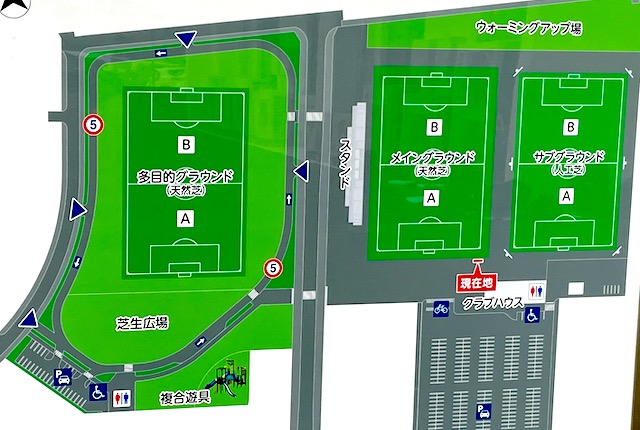 いぶすきフットボールパークの案内図