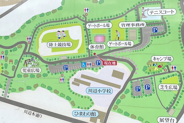 諏訪運動公園の案内図