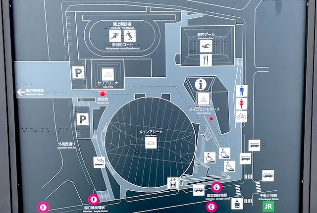 東京体育館の案内図