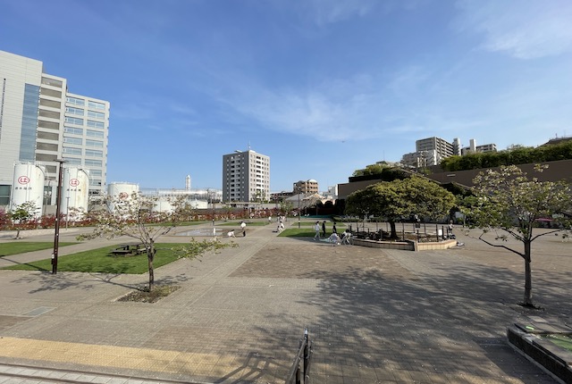 東品川海上公園の噴水広場