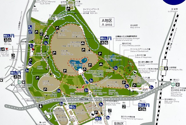 代々木公園の案内図