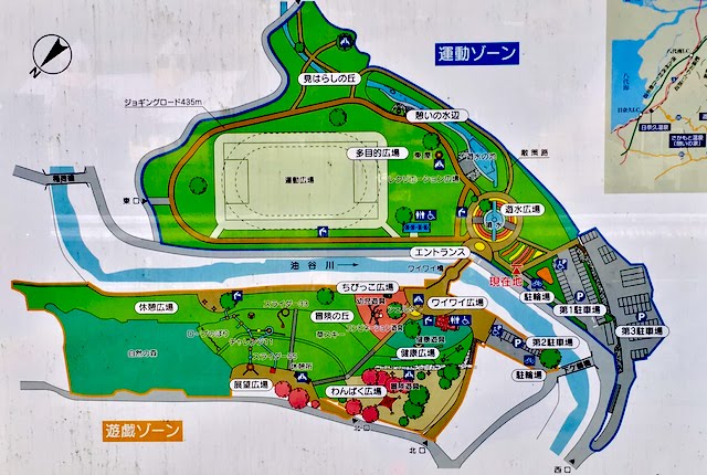 くま川ワイワイパークの案内図