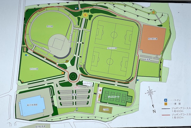 高城運動公園の案内図