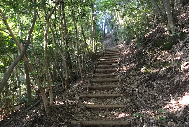 不動岩の登山道