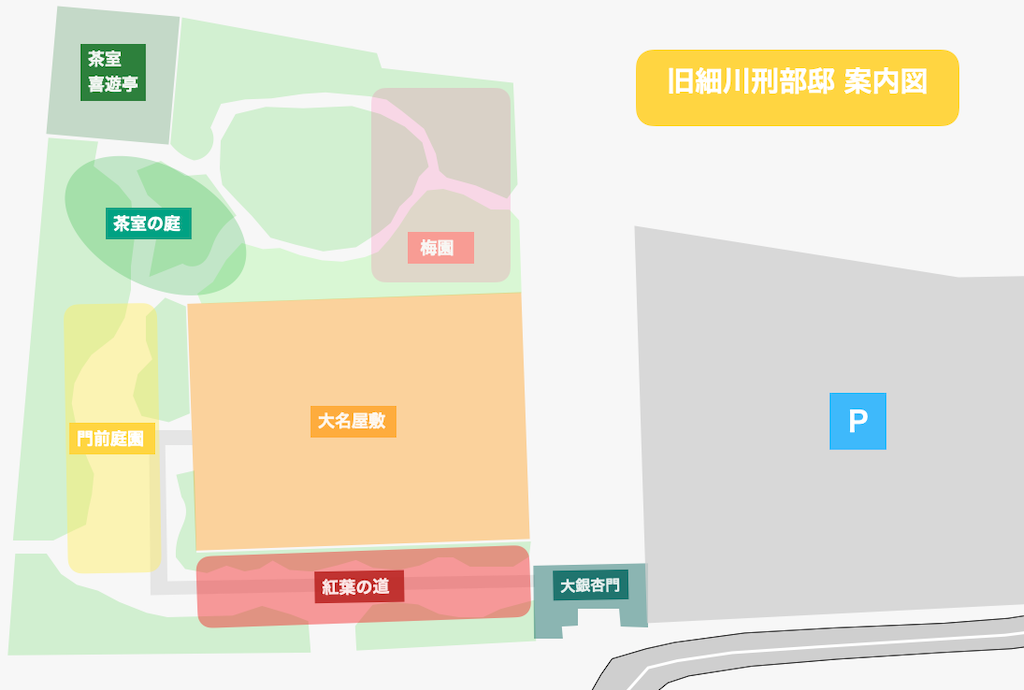 旧細川刑部邸の案内図