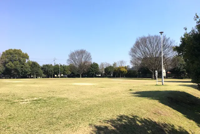 長嶺公園の芝生広場