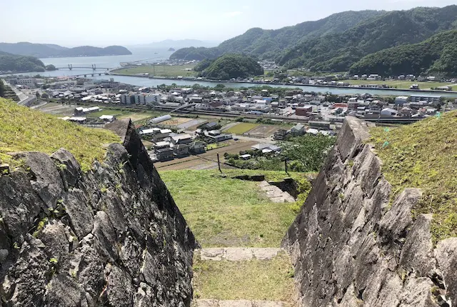 佐敷城跡の石垣展望所