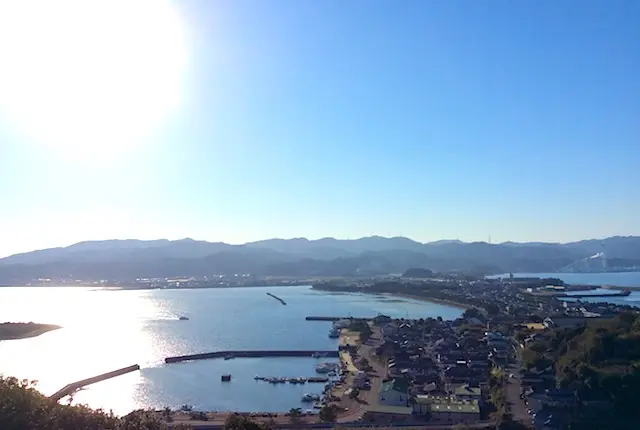 富岡城跡からの見える苓北地域